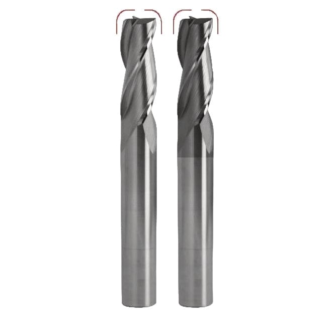 Best Carbide Regular Length AITiN coated 4-Flute End Mill 2mm, 0.2mm Corner Radius - Twin Eagle Imports