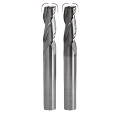 Best Carbide Regular Length AITiN coated 4-Flute End Mill 2mm, 0.2mm Corner Radius - Twin Eagle Imports