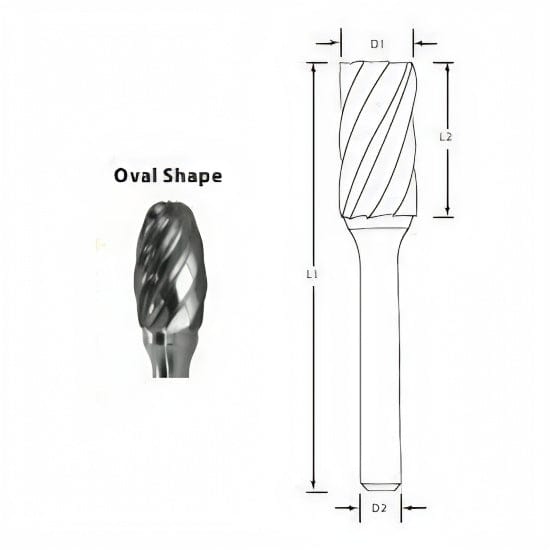 Best Carbide - SE1NF 1/4" Aluminium Cut Carbide Burr - Twin Eagle Imports