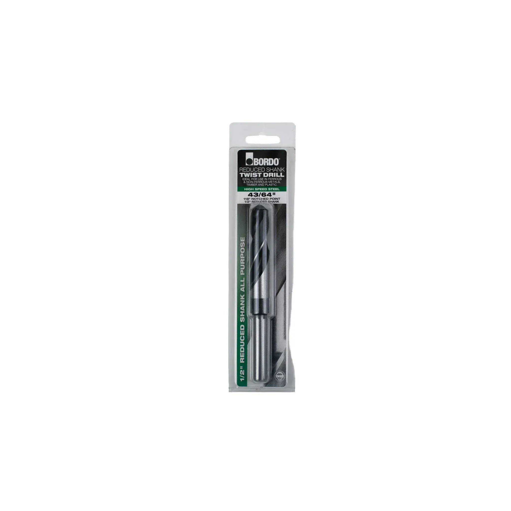 BORDO DRILLS Bordo 43/64" HSS Reduced Shank Drill
