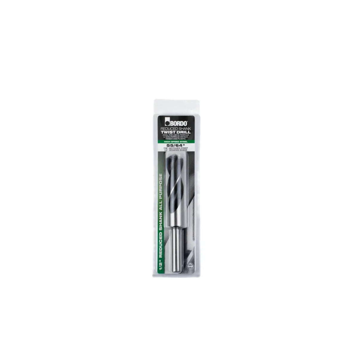 BORDO DRILLS Bordo 55/64" HSS Reduced Shank Drill