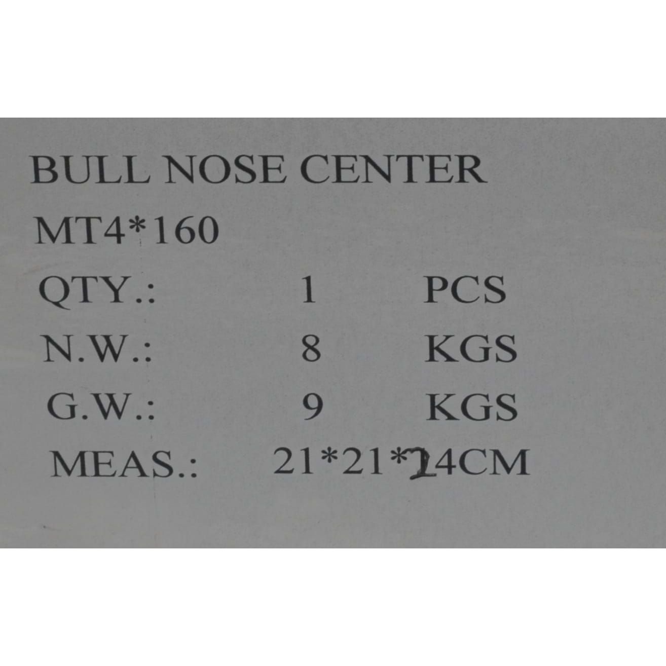 Bull Nose Pipe Centre MT4 x 160mm Heavy Duty Revolving Pipe Centre - Twin Eagle Imports