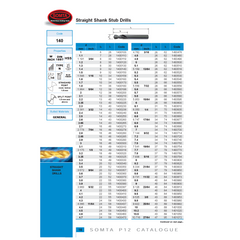 Somta Series 140 – 1/8" Straight Shank Stub Drill
