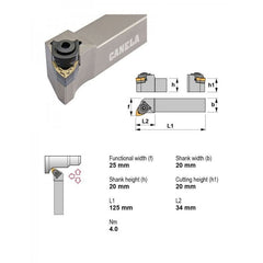 CANELA S.A. TOOL HOLDERS Canela MWLNR2020K08 External Turning Toolholder – 20×20 mm