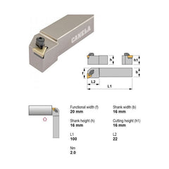 Canela Turning Tool Canela Top Clamp Turning Tool Holder CTFPR1616H11 16mm Shank