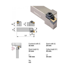 Canela Wedge Clamp or Double Lock Turning Tool Holder MCLNL2525M12 25mm Shank - Twin Eagle Imports