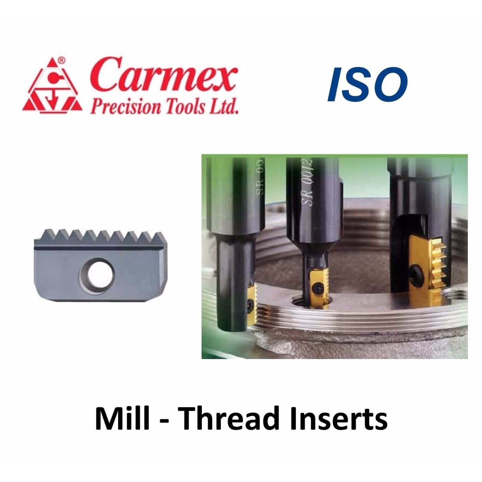 CARMEX Internal Threadmill Insert Carmex Internal ISO Threadmill Insert 21mm / 1.75mm Pitch / 21 I 1.75 ISO MT7