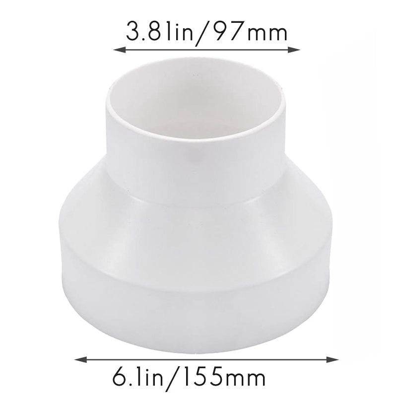 Ventilation Duct Adapter 150mm to 100mm Reducing Coupling