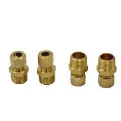 4pc Brass Compression Male Female Connector (T5/16xM3/8)