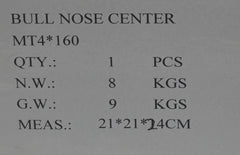DAJIU ACCESSORIES Bull Nose Pipe Centre MT4 x 160mm Heavy Duty Revolving Pipe Centre