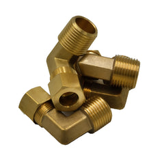 4pc Brass Compression Union 90° Male Female Elbow (T3/8xM3/8)