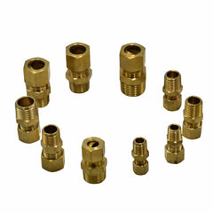 DOT Brass Connector 40pc Brass Compression Male Connector Grab Kit Assortment