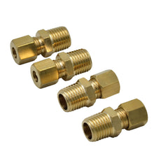 DOT Brass Connector 4pc Brass Compression Male Female Connector (T1/4xM1/4)