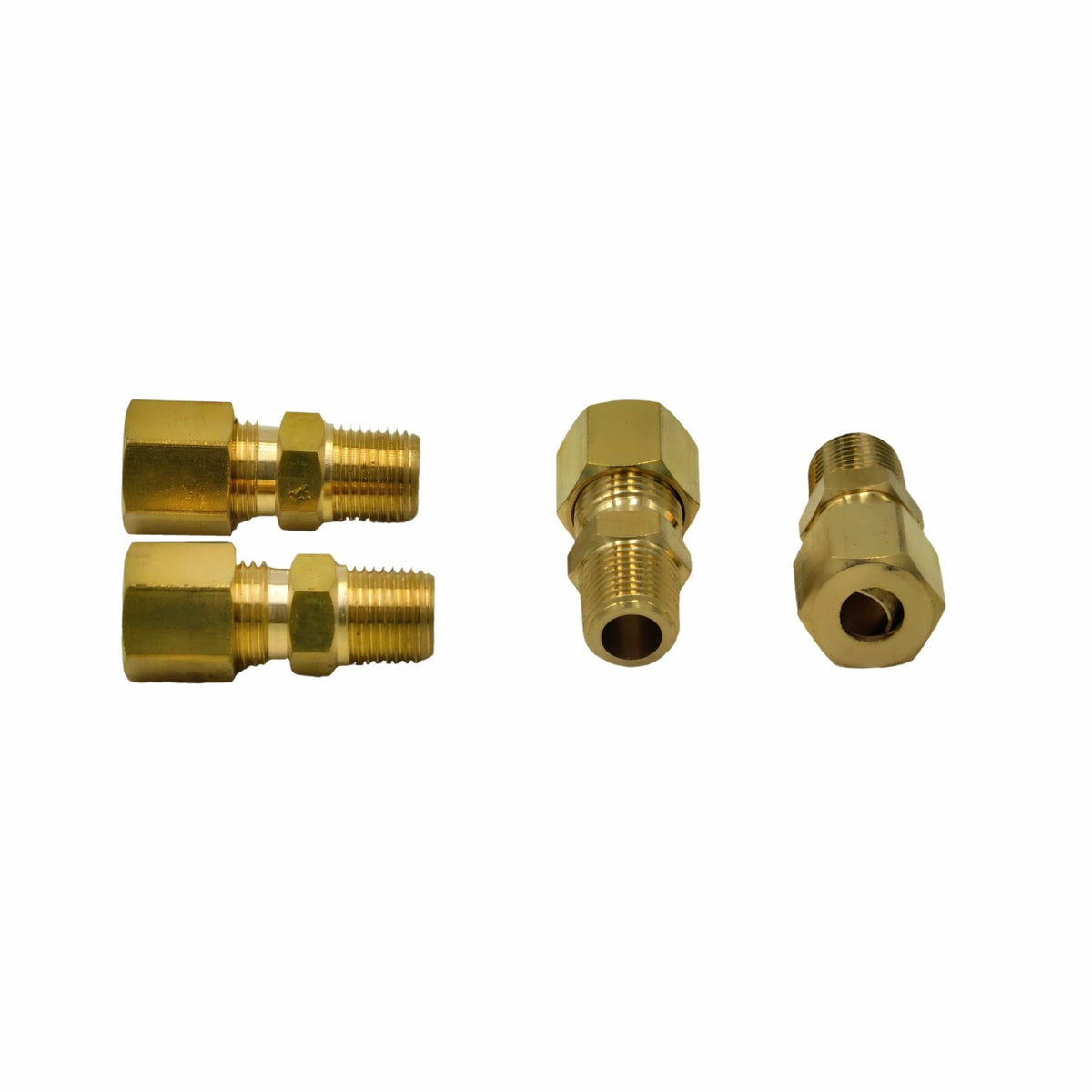 DOT Brass Connector 4pc Brass Compression Male Female Connector (T1/4xM1/8)