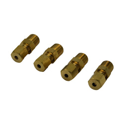 DOT Brass Connector 4pc Brass Compression Male Female Connector (T1/8xM1/8)