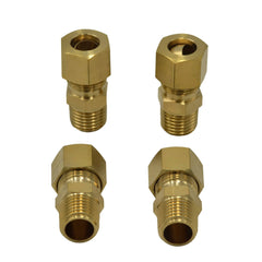 DOT Brass Connector 4pc Brass Compression Male Female Connector (T3/8xM1/4)