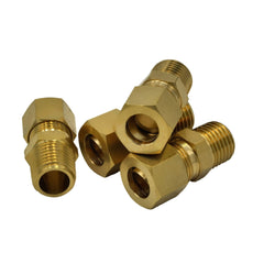 DOT Brass Connector 4pc Brass Compression Male Female Connector (T3/8xM1/4)