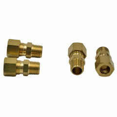 DOT Brass Connector 4pc Brass Compression Male Female Connector (T3/8xM1/4)