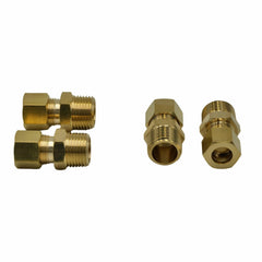 DOT Brass Connector 4pc Brass Compression Male Female Connector (T3/8xM3/8)