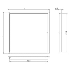 Ductsure Access Panel Pack of 2 Ductsure Access Panel White Powder Coated 24"x24" (609x609mm)