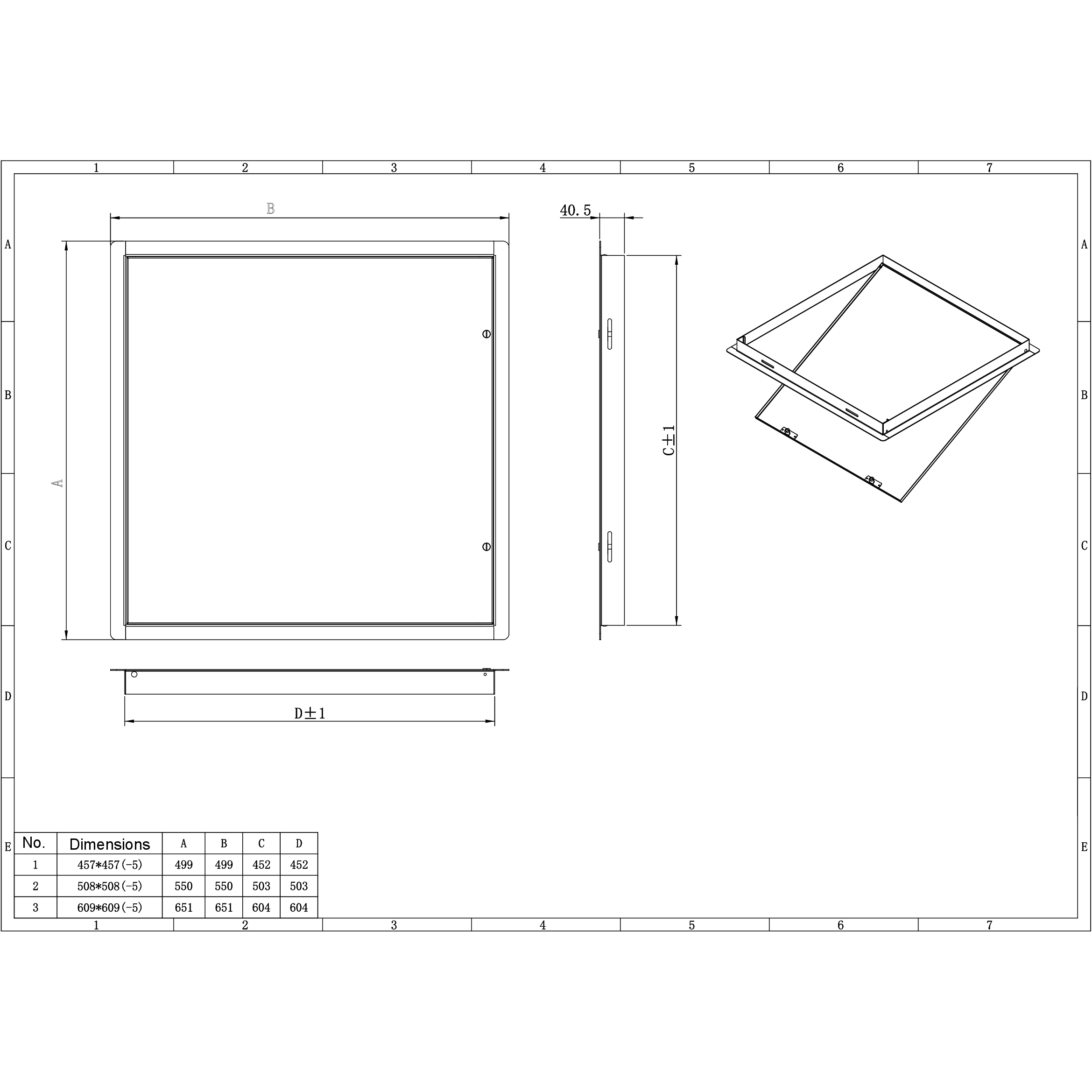 Ductsure Access Panel Pack of 5 Ductsure Access Panel White Powder Coated 12"x12" (305x305mm)