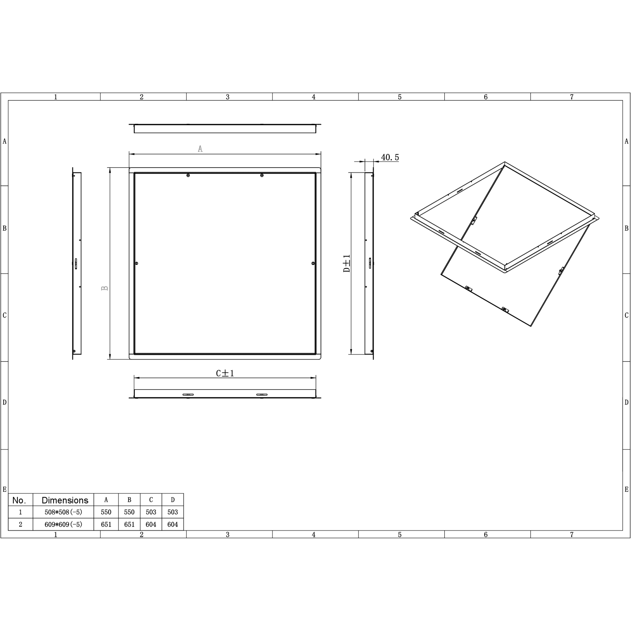 Ductsure Access Panel (Standard White Powder Coated) - 24" x 24" (609mm x 609mm) - Twin Eagle Imports