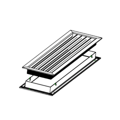 Ductsure Door Relief Vent Grille (Anodized Aluminium) – DG-A 600400 - Twin Eagle Imports
