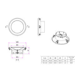 Ductsure Ventilation Ductsure PCD150 Plastic Round Ceiling Cone Vent Diffuser
