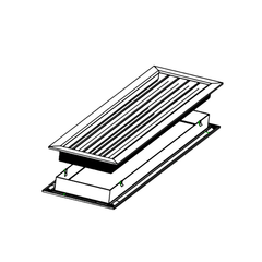 Ductsure Ventilation Pack of 4 Ductsure Door Relief Vent Grille Aluminium DG-A 300150