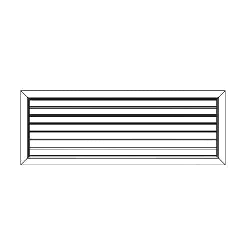 Ductsure Ventilation Pack of 4 Ductsure Door Relief Vent Grille Aluminium DG-A 600200