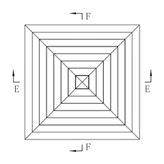 Ductsure Ventilation Pack of 4 Ductsure White Aluminium Vent Grille Square Slat (520x520mm)