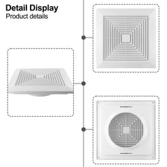 Ductsure Ventilation Twin Pack Ductsure 100mm Port Square Ceiling Diffuser With Adaptor Plate