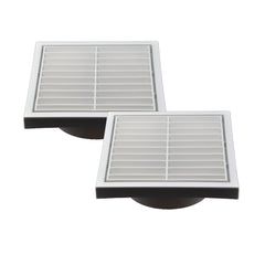 Ductsure Ventilation Twin Pack PFL125 Ductsure Ducting Wall Vent : Fixed Louvre - Φ125