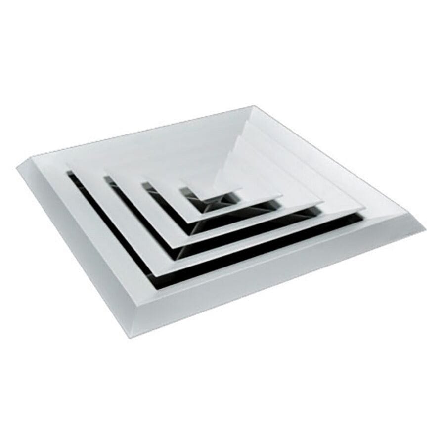 Ductsure White Aluminium Vent Grille – Square Face Slat (295 x 295 mm) - LFD-4A 295/150 - Twin Eagle Imports