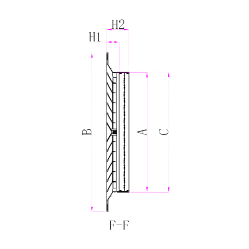 Ductsure White Aluminium Vent Grille – Square Face Slat (445 x 445 mm) - LFD-4A 445/300 - Twin Eagle Imports