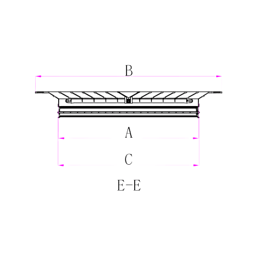 Ductsure White Aluminium Vent Grille – Square Face Slat (595 x 595 mm) - LFD-4A 595/450 - Twin Eagle Imports