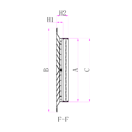 Pack of 4 Ductsure White Aluminium Vent Grille Square Slat (595x595mm)