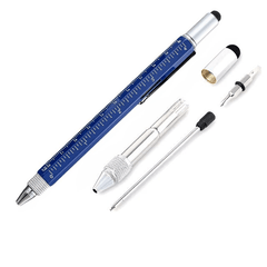 Full Metal Body 6-in-1 Multi-Function Tool Blue Engineers Pen - Twin Eagle Imports