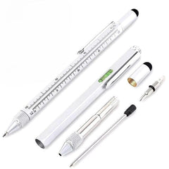 Full Metal Body 6-in-1 Multi-Function Tool Silver Engineers Pen - Twin Eagle Imports