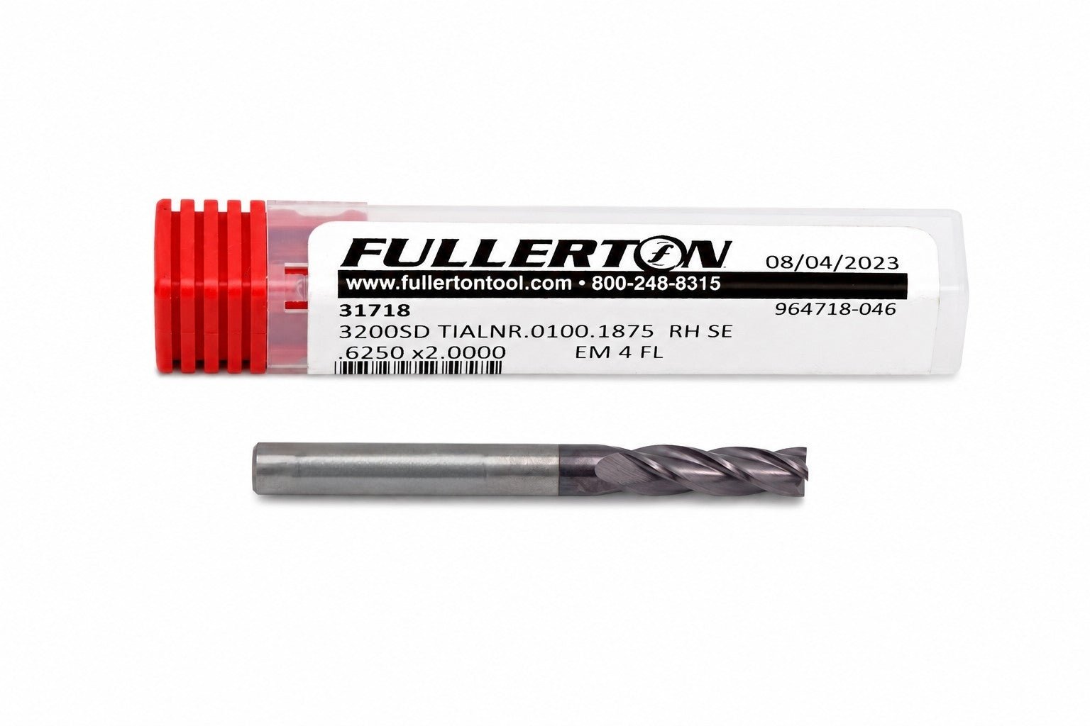 Fullerton 31718 0.1875" 4 Flute TiAlN Coated Corner Radius End Mill - Twin Eagle Imports