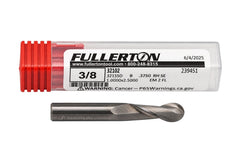 Fullerton 32102 0.3750" 2 Flute Standard Ball Nose End Mill - Twin Eagle Imports