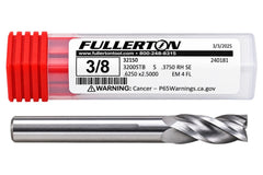 Fullerton 32150 0.375" 4 Flute Stub Square End Mill - Twin Eagle Imports
