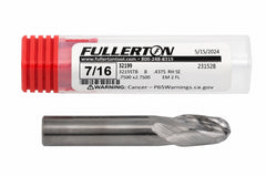 Fullerton 32199 0.4375" 2 Flute Stub Ball Nose End Mill - Twin Eagle Imports
