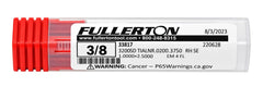 Fullerton 33817 0.375" 4 Flute TiAlN Coated Corner Radius End Mill - Twin Eagle Imports
