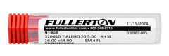Fullerton 91962 0.1969" 4 Flute TiAlN Coated Corner Radius End Mill - Twin Eagle Imports