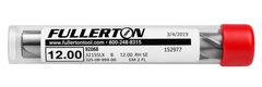 Fullerton 92068 0.4724" 2 Flute Standard Ball Nose End Mill - Twin Eagle Imports