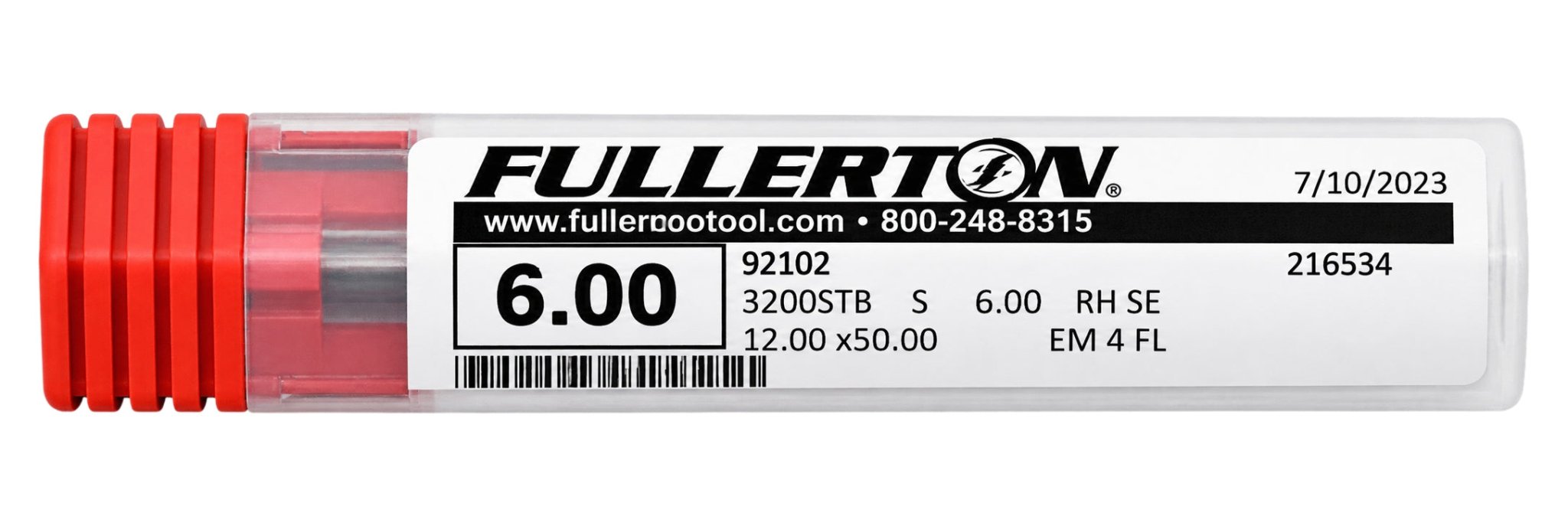 Fullerton 92102 0.2362" 4 Flute Stub Square End Mill - Twin Eagle Imports
