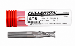 FULLERTON TOOL COMPANY CARBIDE ENDMILL Fullerton 32072 5/16 Inch 2 Flute Carbide Square End Mill