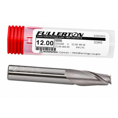 FULLERTON TOOL COMPANY CARBIDE ENDMILL Fullerton 92050 12mm 2 Flute Carbide Square End Mill