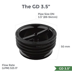 Green Drain Plumbing Plug Green Drain Waterless Trap Seal 3.5" (89-94mm)